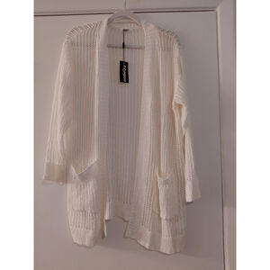 Zeagoo Women's Long Sleeve Cotton Sheer Cardigan Top Medium NWT